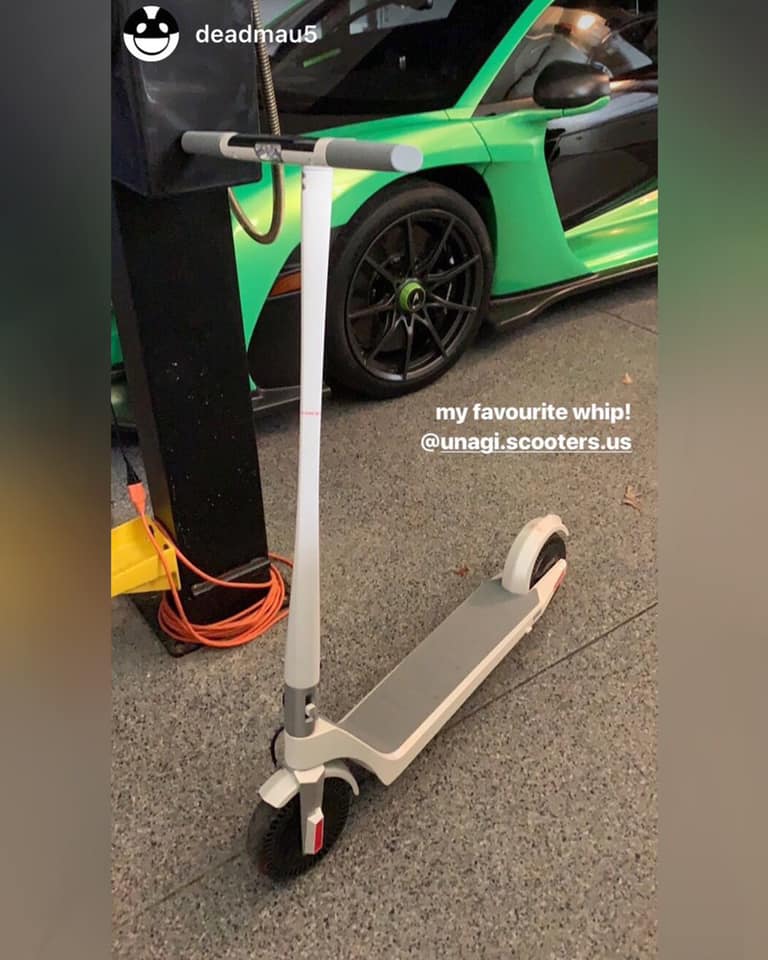 Deadmau5 with Unagi Scooter